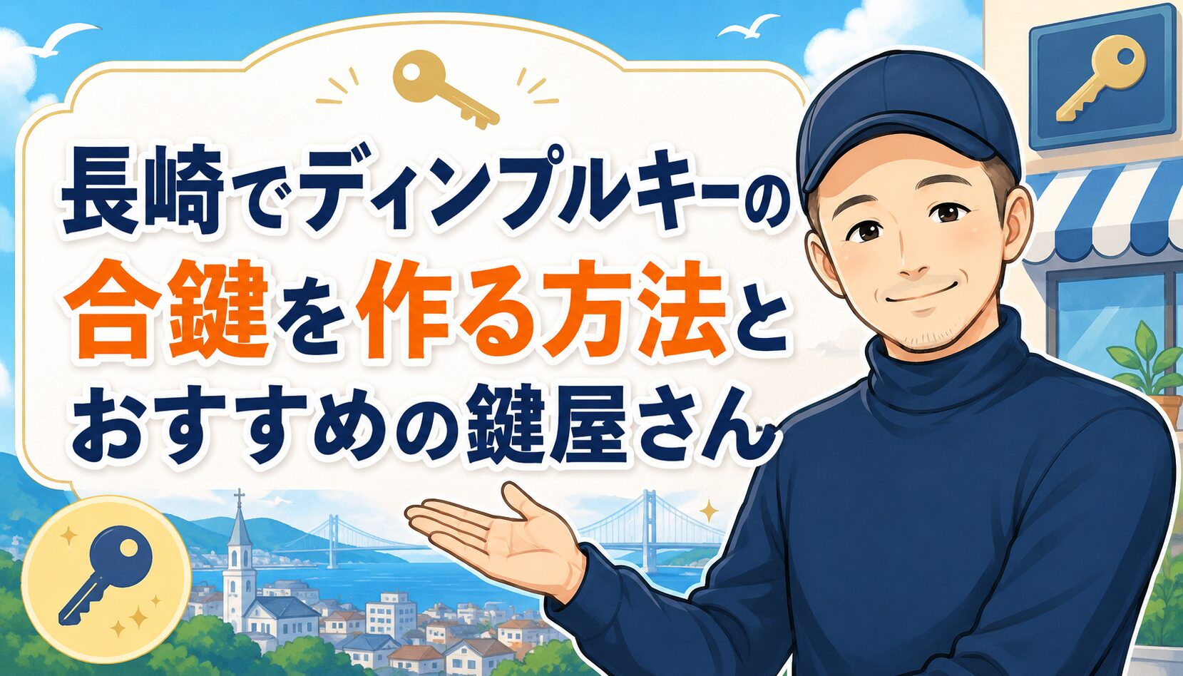 長崎でディンプルキーの合鍵を作る方法とおすすめの鍵屋さん