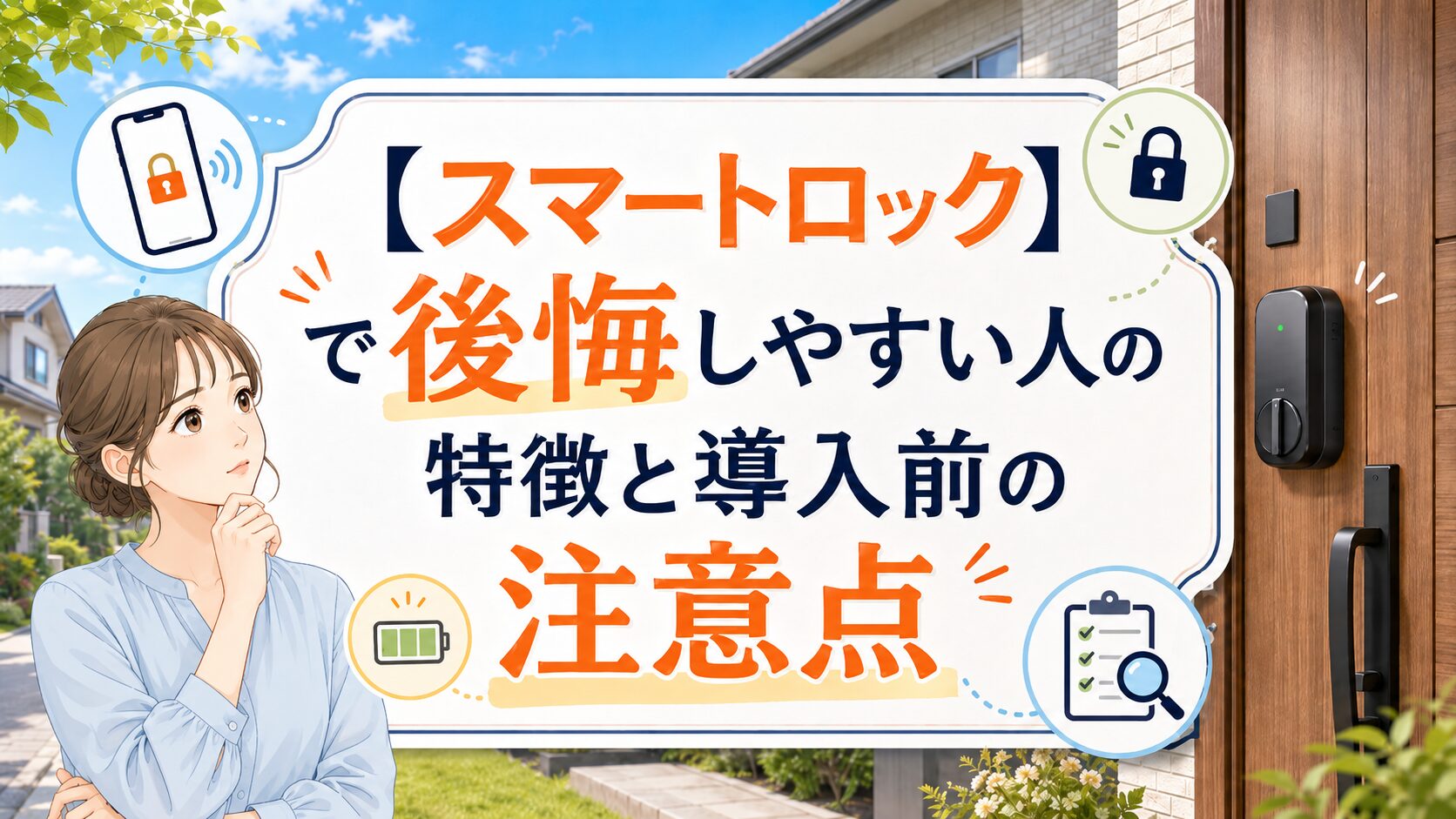 スマートロックで後悔しやすい人の特徴と導入前の注意点