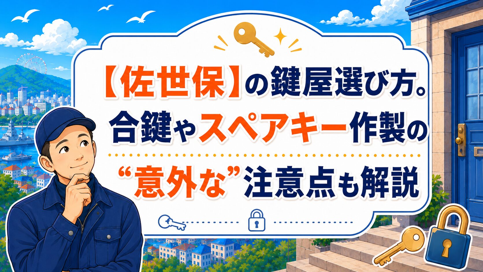 【佐世保】の鍵屋選び方。合鍵やスペアキー作製の”意外な”注意点も解説
