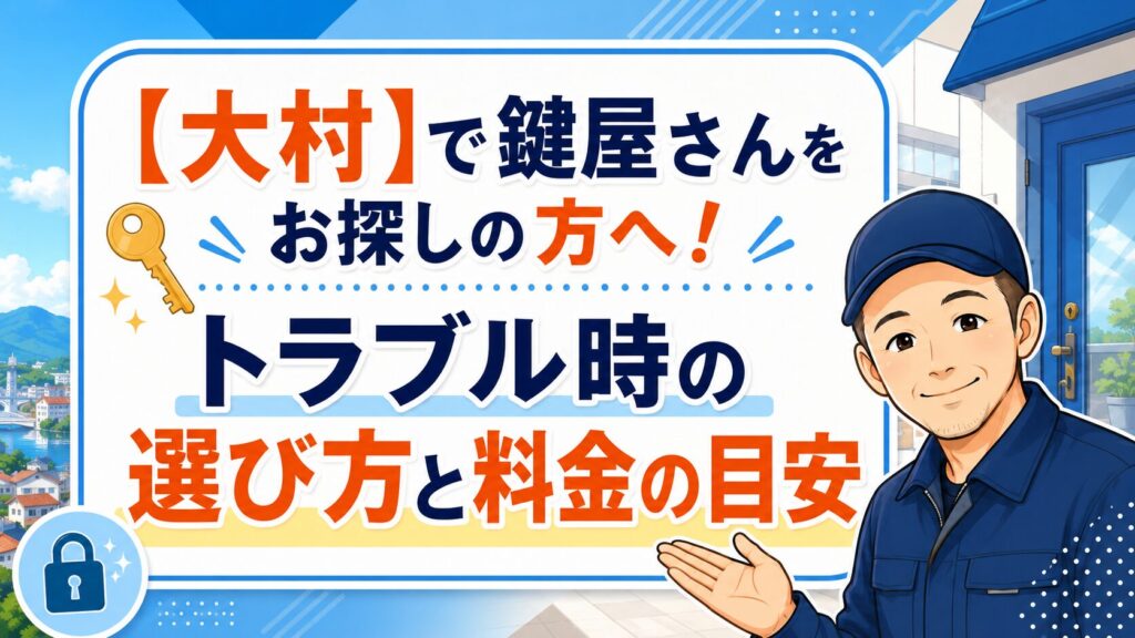 【大村】で鍵屋さんをお探しの方へ！トラブル時の選び方と料金の目安