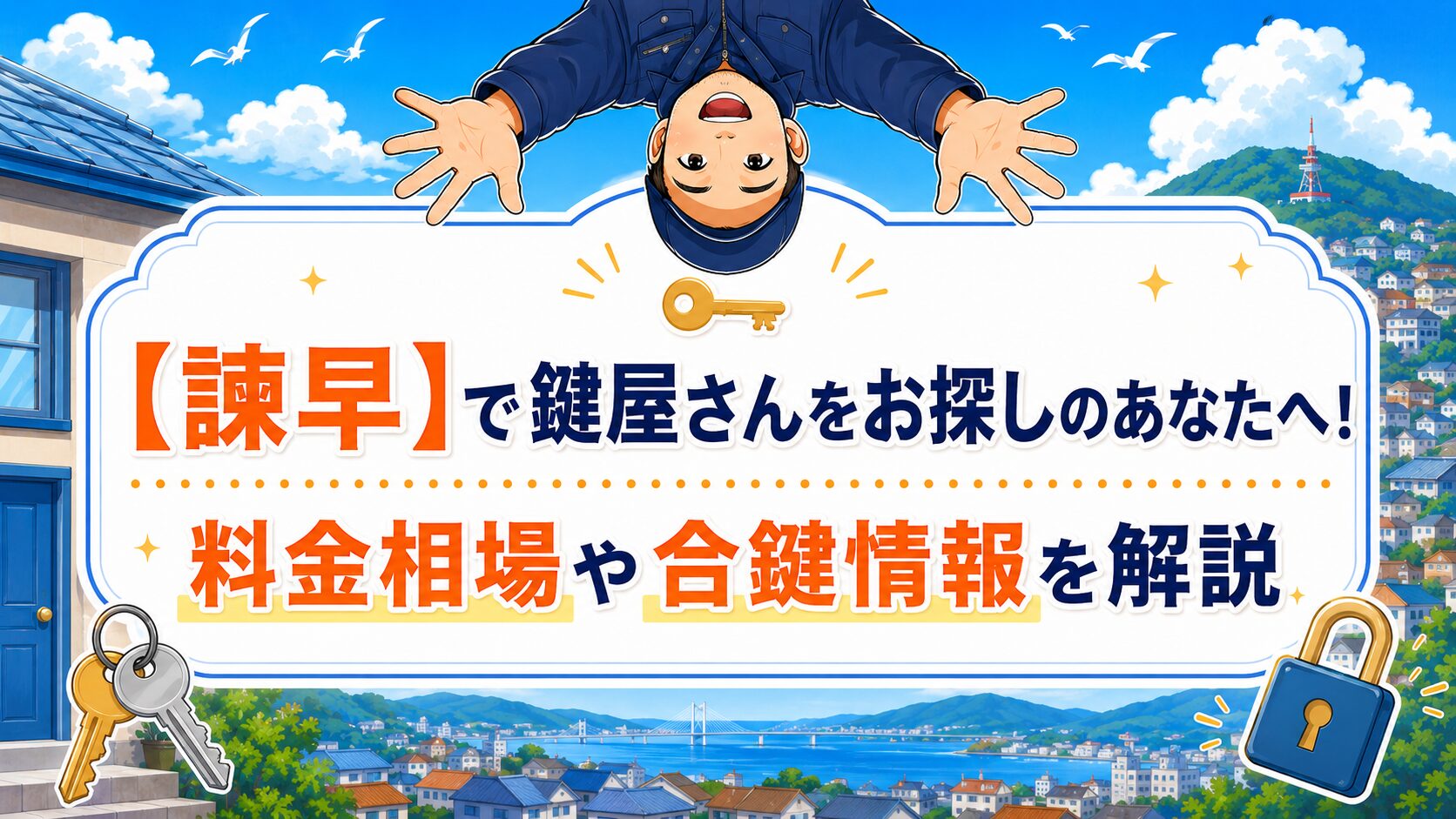 【諫早】で鍵屋さんをお探しのあなたへ！料金相場や合鍵情報を解説