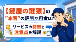 【鍵屋の鍵猿】の”本音”の評判や料金は？サービスの特徴と注意点を解説