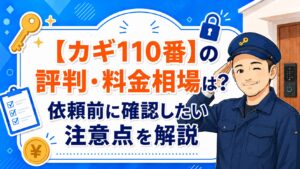 カギ110番の評判・料金相場は？依頼前に確認したい注意点を解説