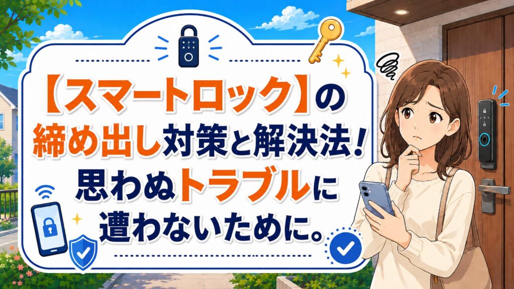 スマートロックの締め出し対策と解決法、トラブルを防ぐポイント