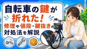 【自転車の鍵】が折れた！修理や値段・鍵抜きの対処法を解説