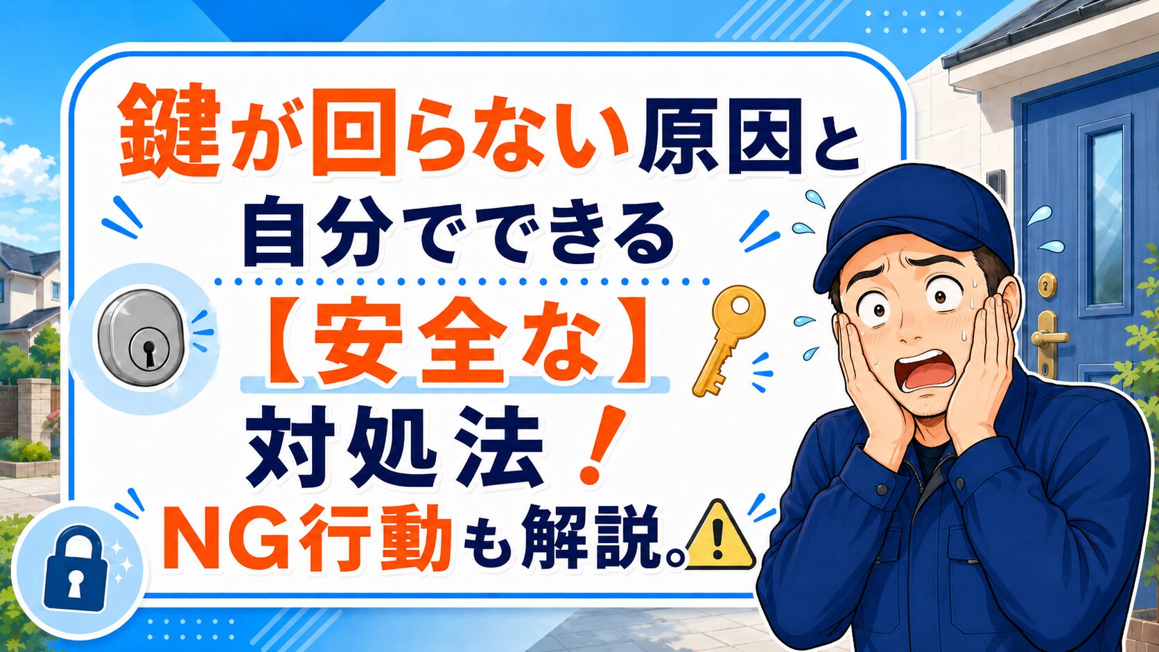 鍵が回らない原因と自分でできる【安全な】対処法！NG行動も解説。