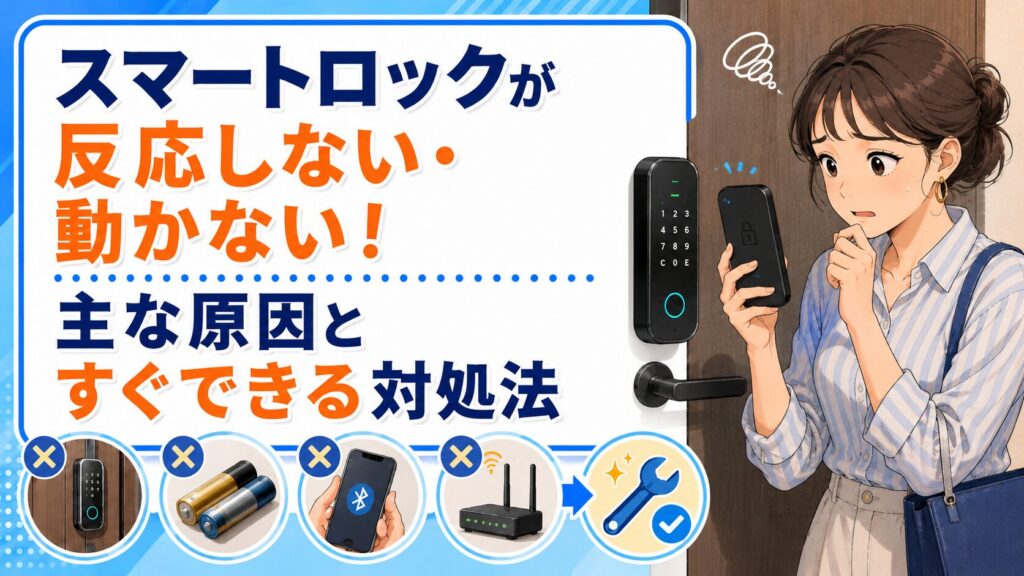 スマートロックが反応しない・動かない！主な原因とすぐできる対処法