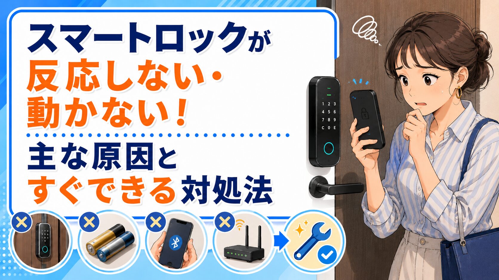 スマートロックが反応しない・動かない！主な原因とすぐできる対処法