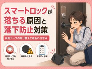 スマートロックが落ちる原因と落下防止対策｜両面テープの貼り替えと磁石の注意点