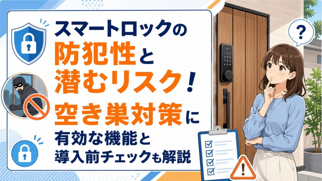 スマートロックの防犯性と潜むリスク！空き巣対策に有効な機能と導入前チェック