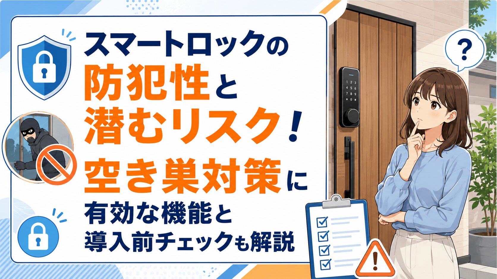 スマートロックの防犯性と潜むリスク！空き巣対策に有効な機能と導入前チェック