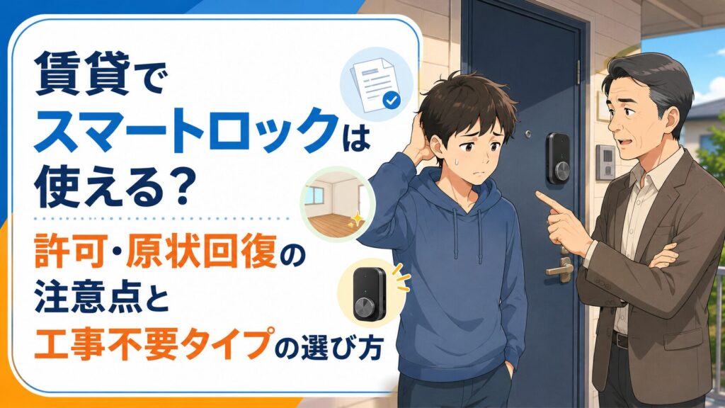 賃貸でスマートロックは使える？許可・原状回復の注意点と工事不要タイプの選び方