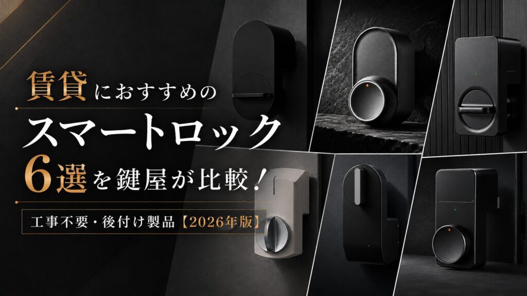 賃貸におすすめのスマートロック6選を鍵屋が比較！工事不要・後付け製品【2026年版】